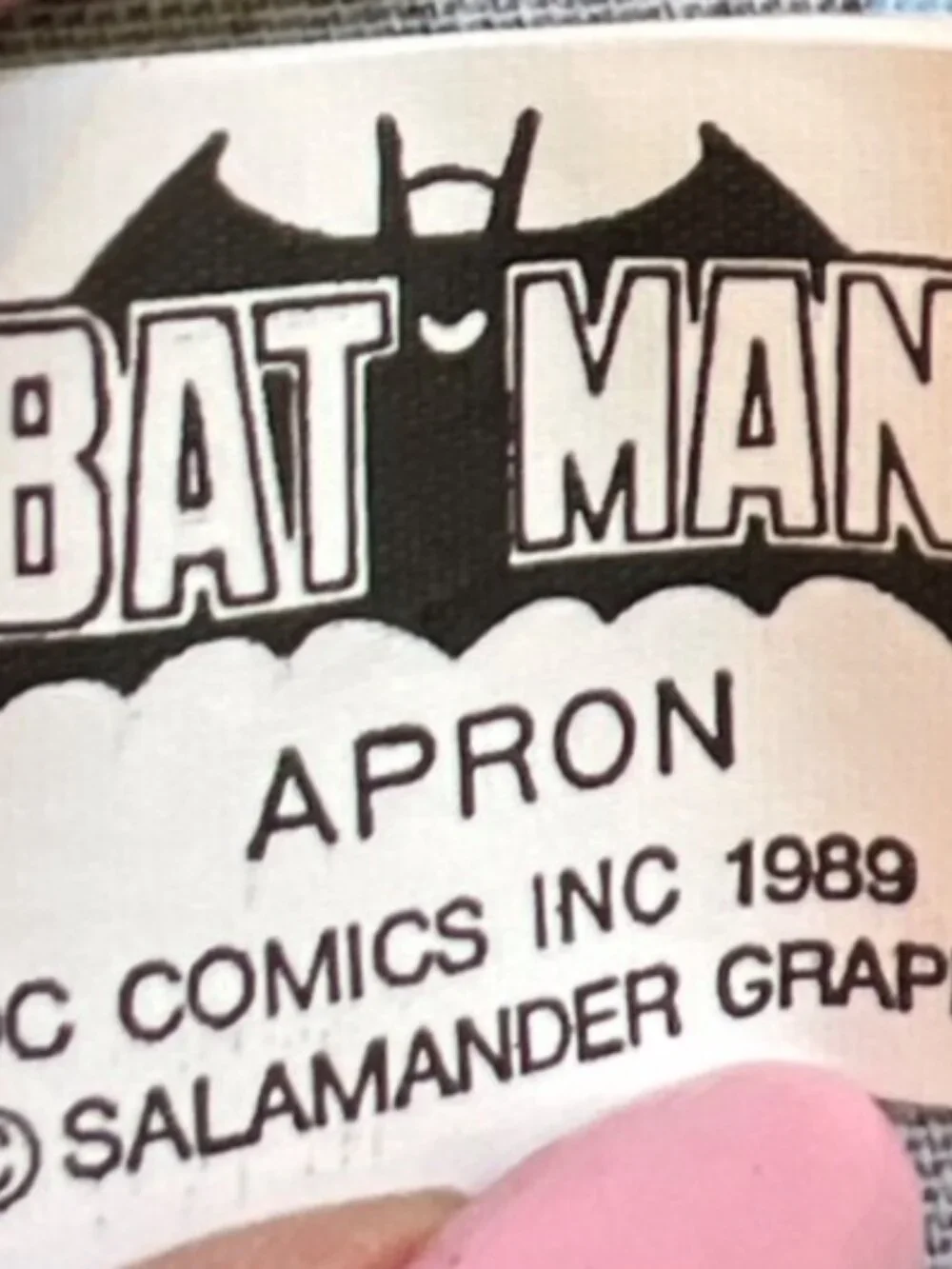 Batman Apron DC Comics 1989 NWT Vintage